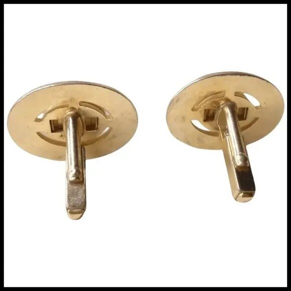 Vintage Goldstone Cufflinks Anson Cuff Links Retro Gift for Him - Picture 5 of 12